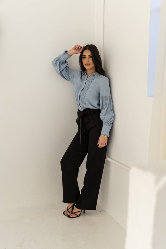 Botany Blouse - Powder Blue