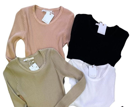 Ribbed Long Sleeve Top