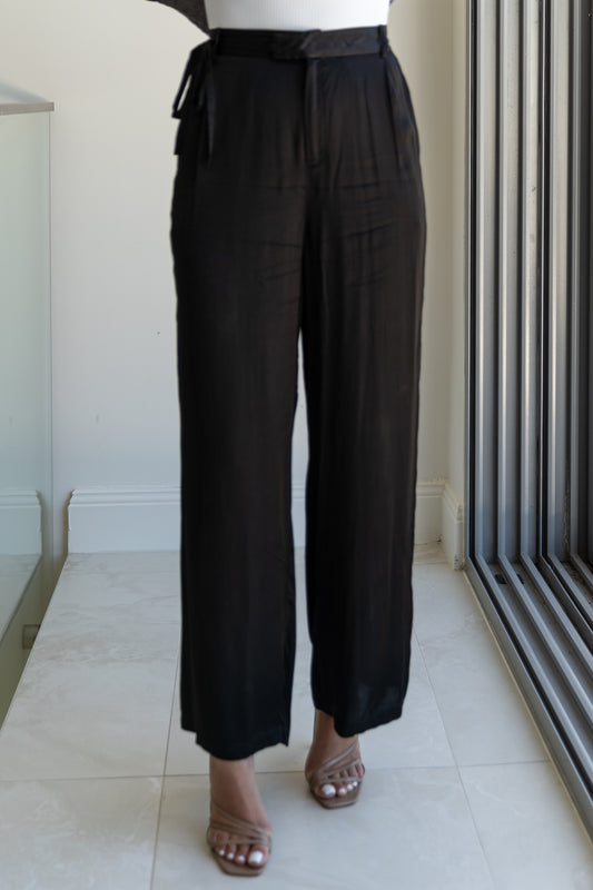 Silk Look Wide Leg Pants