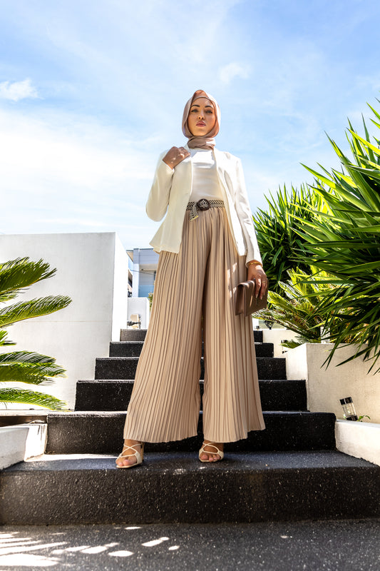 Wide Leg Pleated Pants